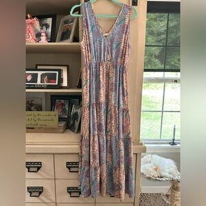 Source Unknown Multicolor Paisley Maxi Dress